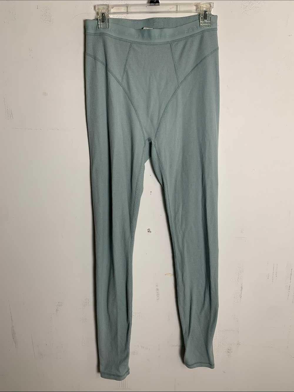 Fabletics Mint Green Waffle Knit Leggings